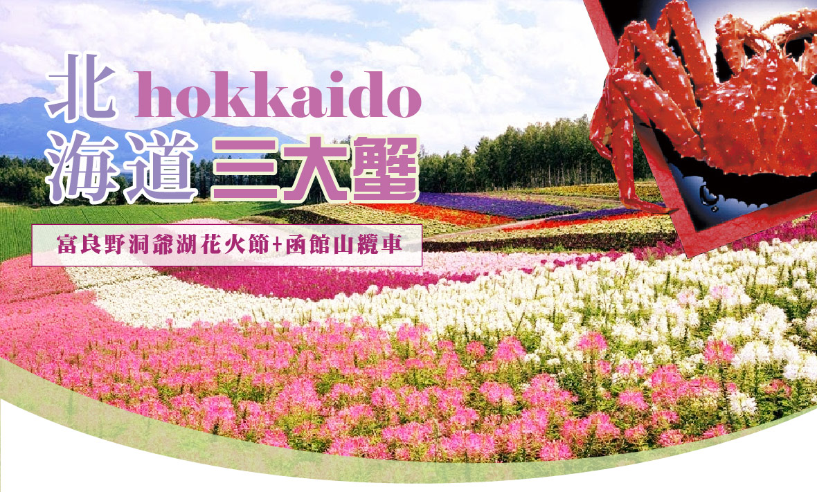 北海道富良野洞爺湖花火節+函館山纜車三大蟹吃到飽五日(星宇)