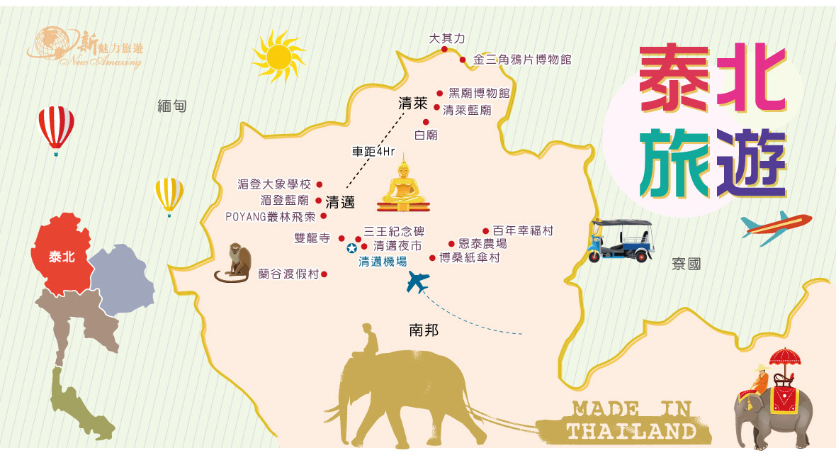 泰北旅遊地圖