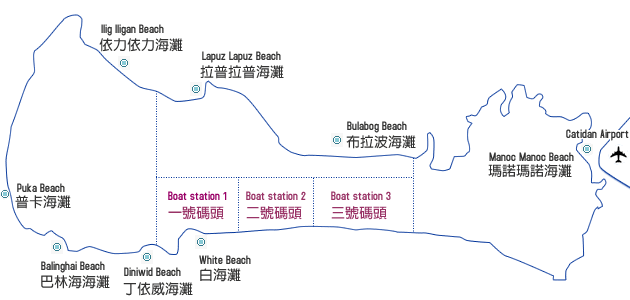 長灘島地圖