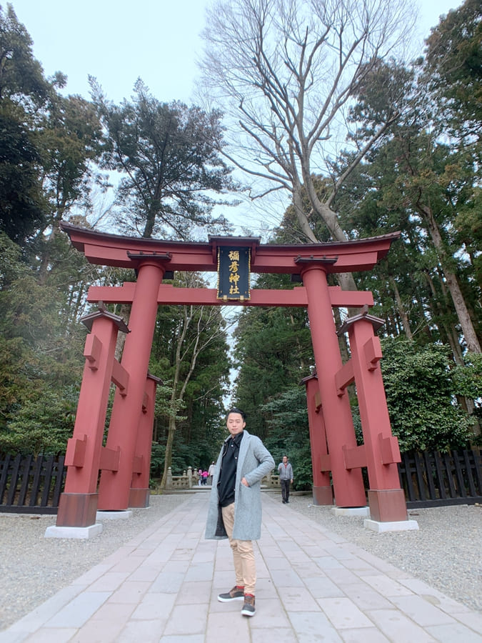 日本新潟-彌彥神社鳥居