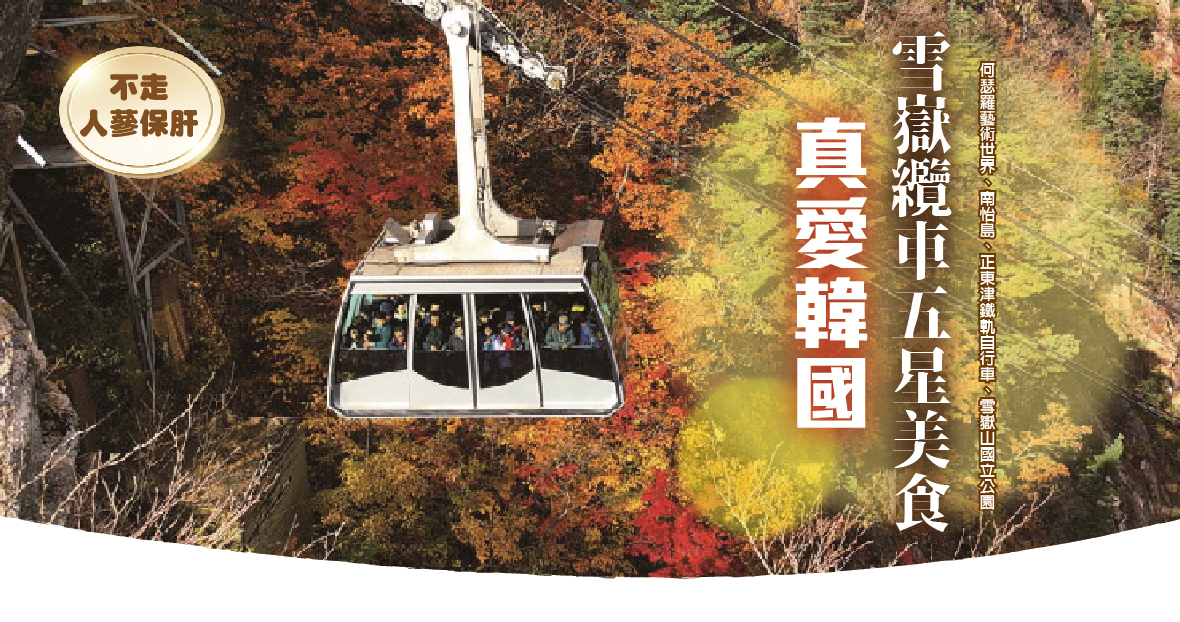 真愛韓國雪嶽纜車五星美食五天