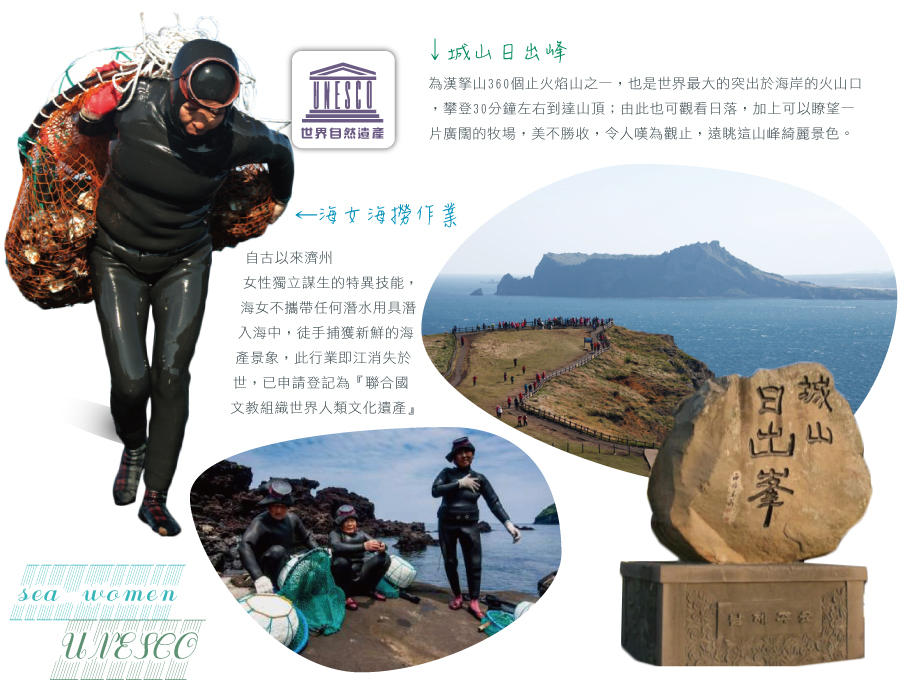 UNESCO世界自然遺產~城山日出峰+海女海撈作業